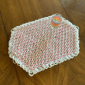 Crocheted flower placemats set of 2